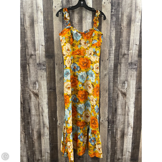 Dress Casual Maxi By Vici In Floral Print, Size: L