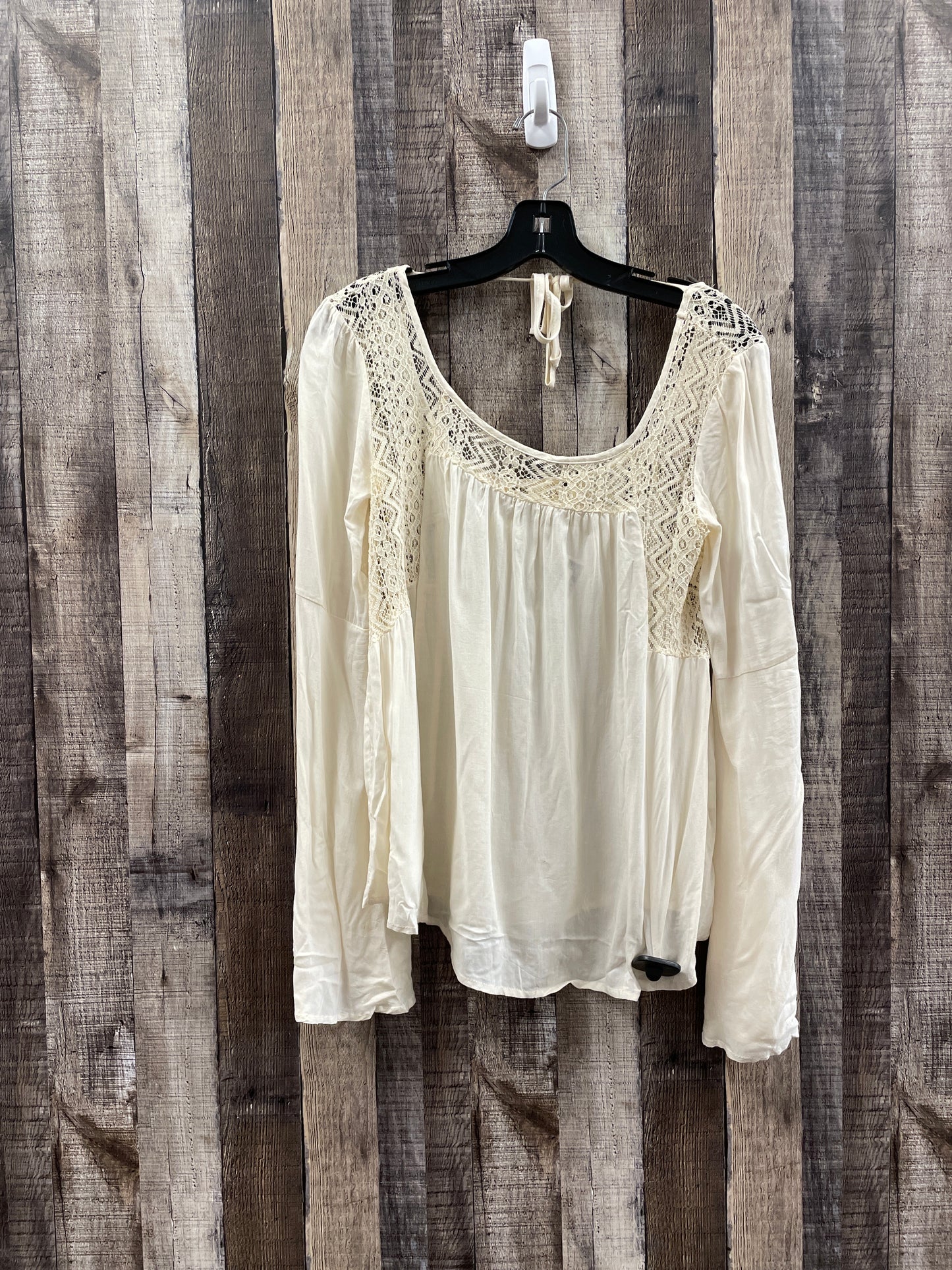 Beige Top Long Sleeve La Hearts, Size M