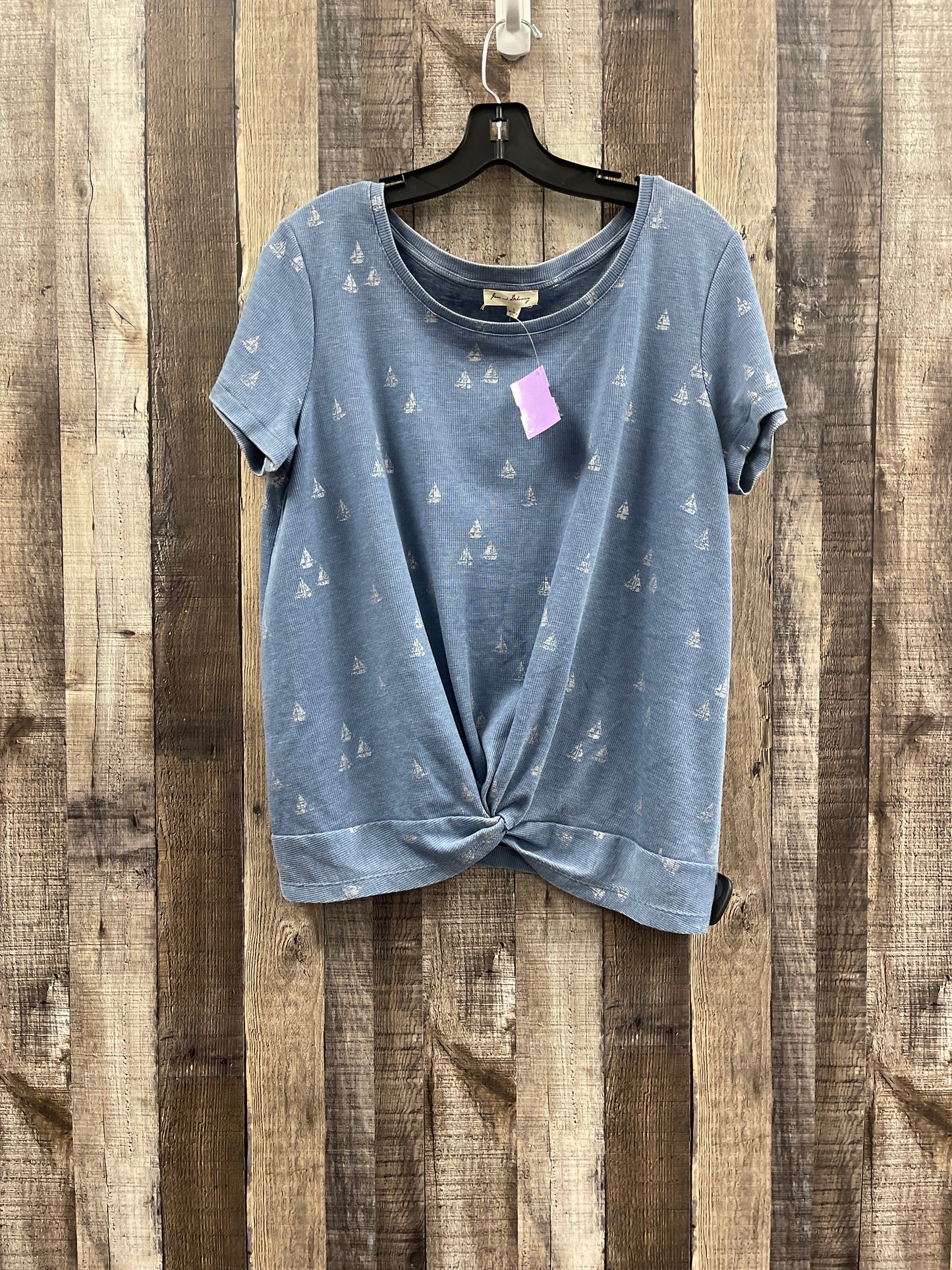 Blue Top Short Sleeve Jane And Delancey, Size L