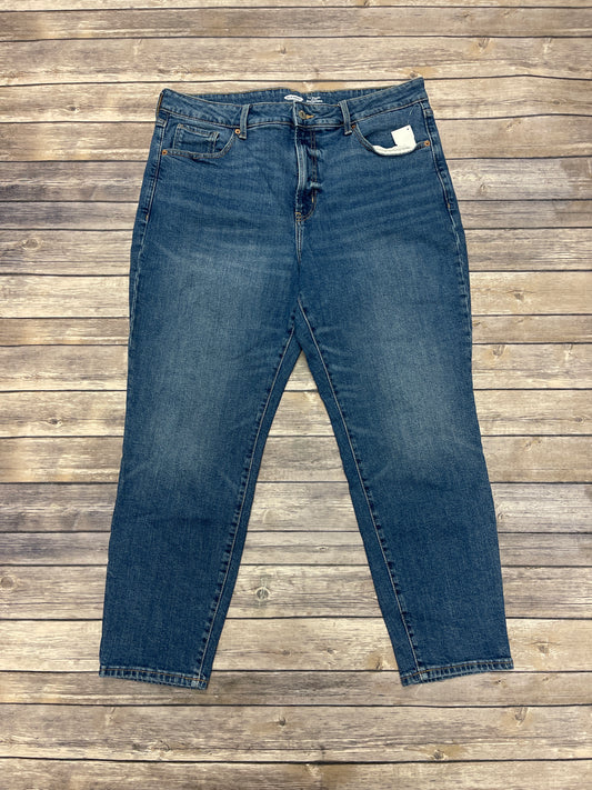 Jeans Straight By Old Navy In Blue Denim, Size: 16