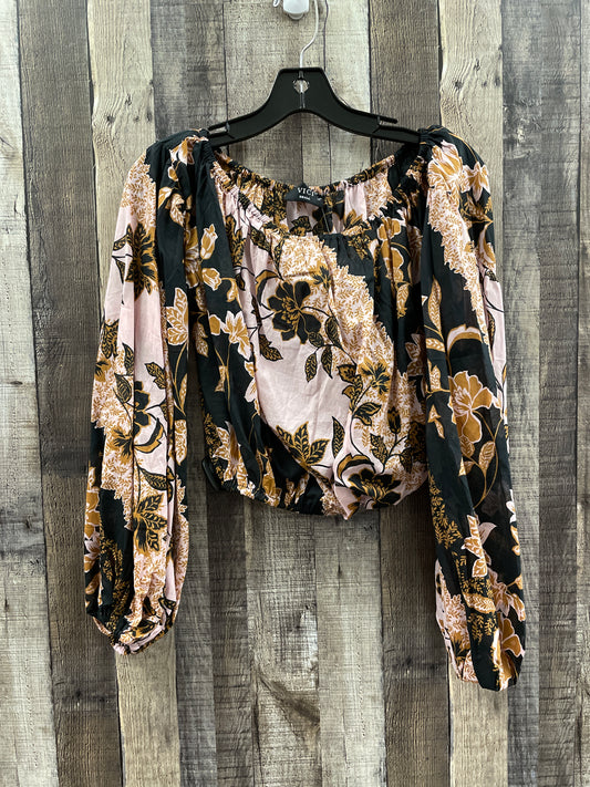 Top Long Sleeve By Vici In Floral Print, Size: S