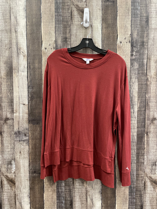 Athletic Top Long Sleeve Crewneck By Joy Lab In Red, Size: Xl