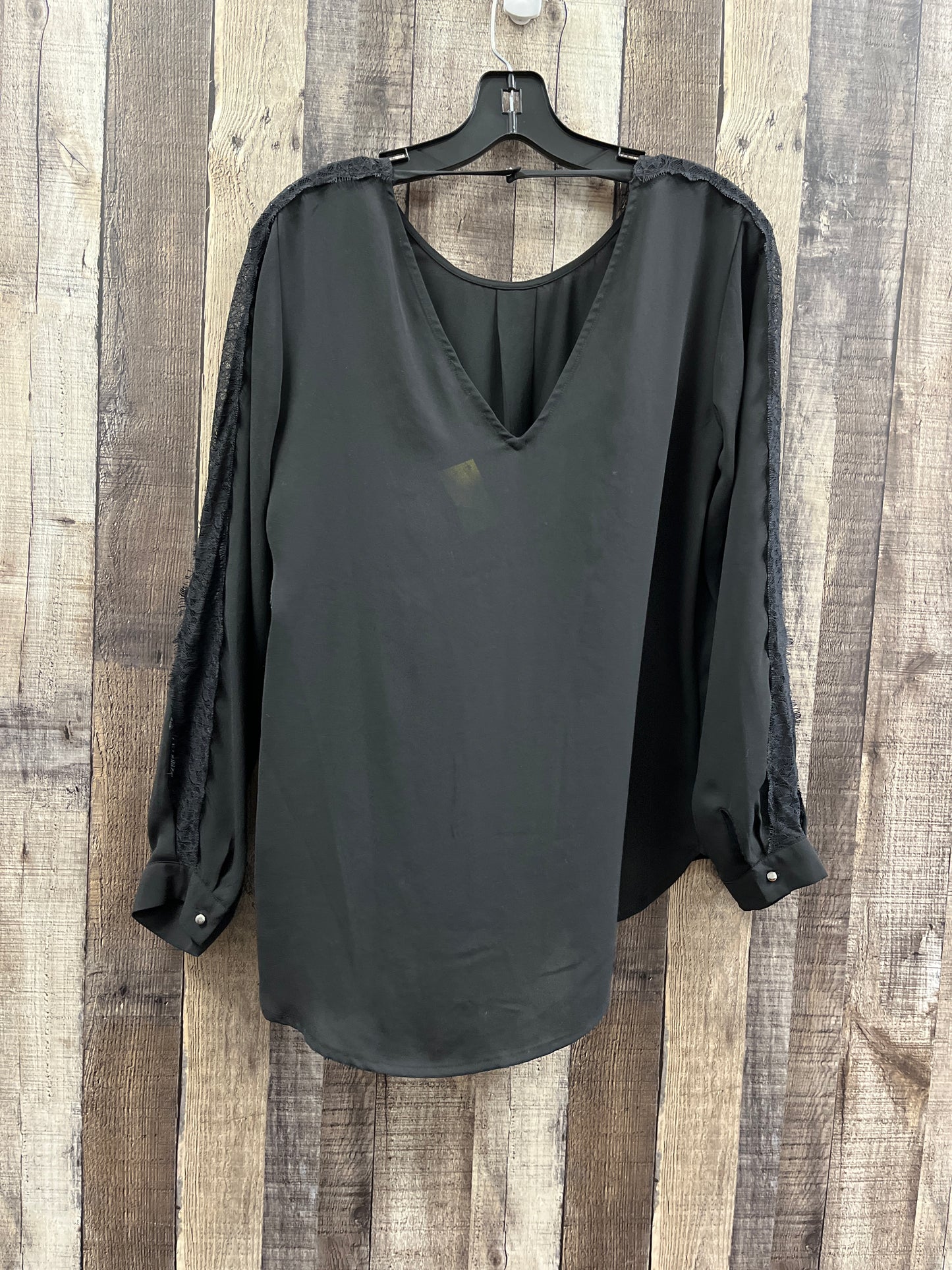 Top Long Sleeve By Ro & De In Black, Size: S