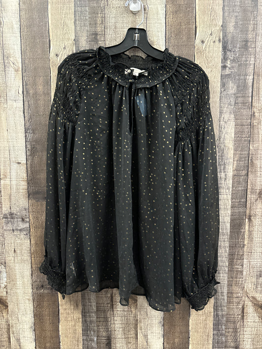 Top Long Sleeve By Loft In Polkadot Pattern, Size: Xl