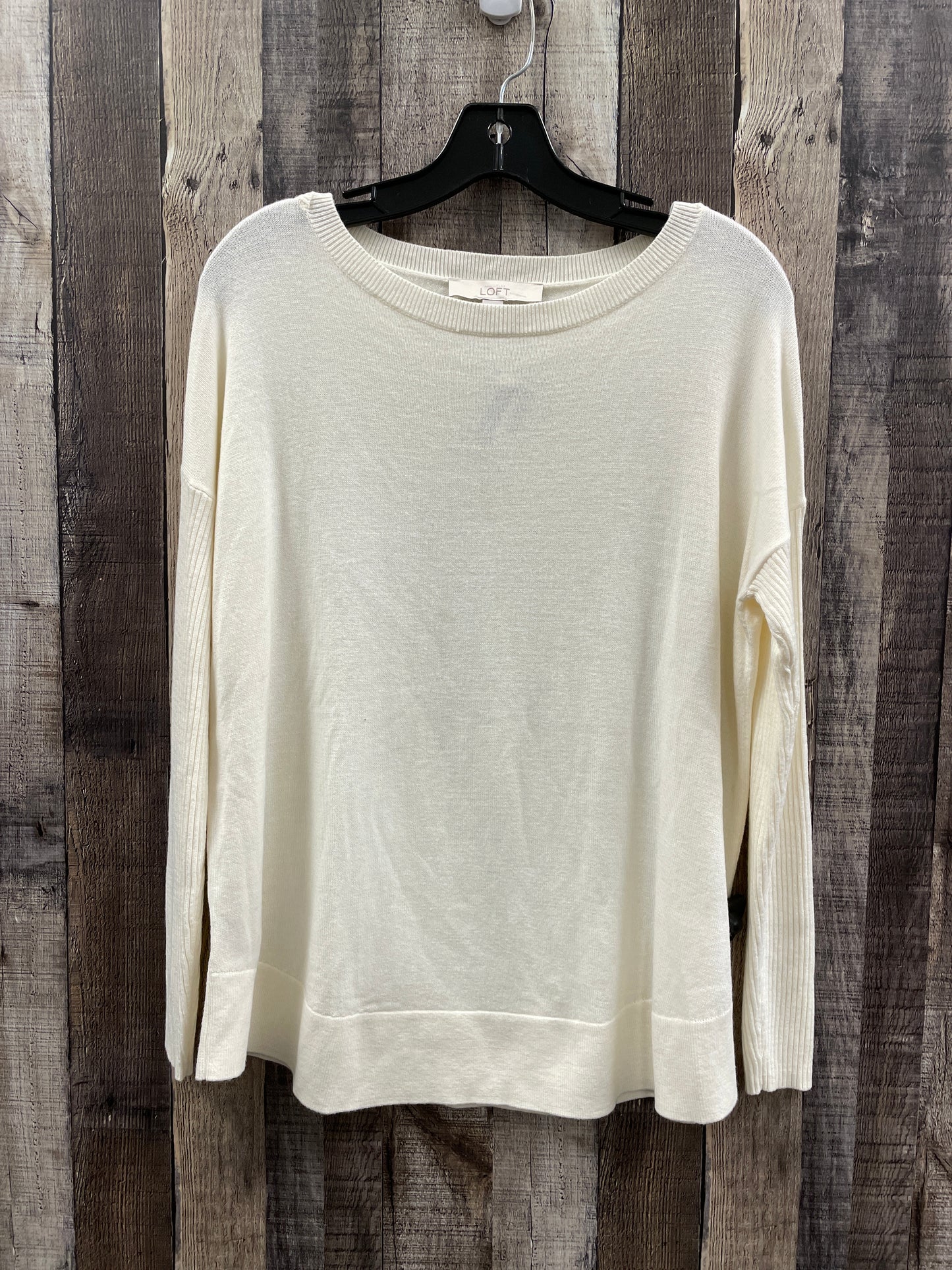 Sweater By Loft In Cream, Size: Xs