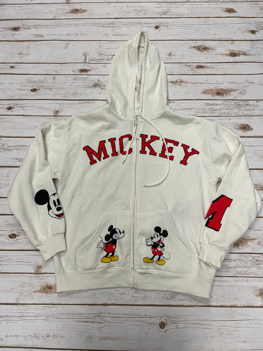 Sweatshirt Hoodie By Disney Store In Cream, Size: L