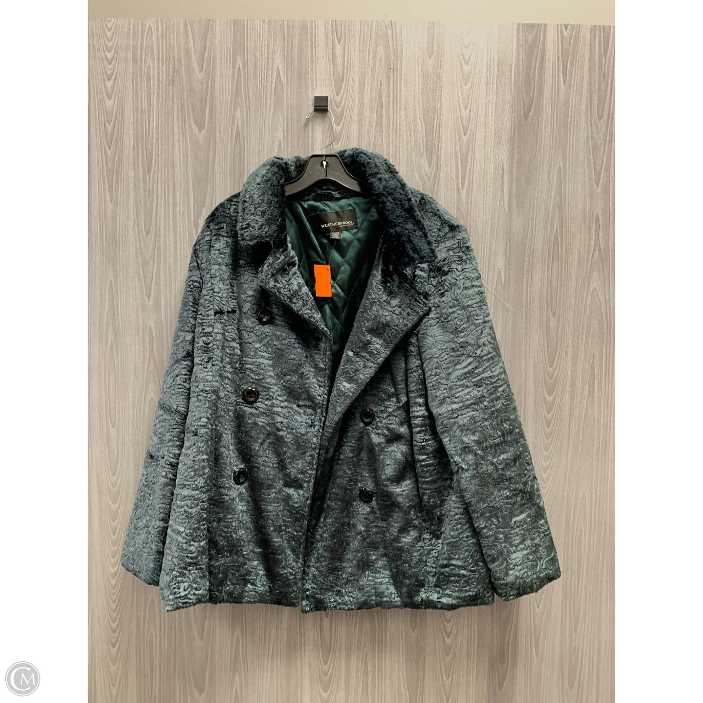 Coat Faux Fur & Sherpa By Cme In Green, Size: Xl
