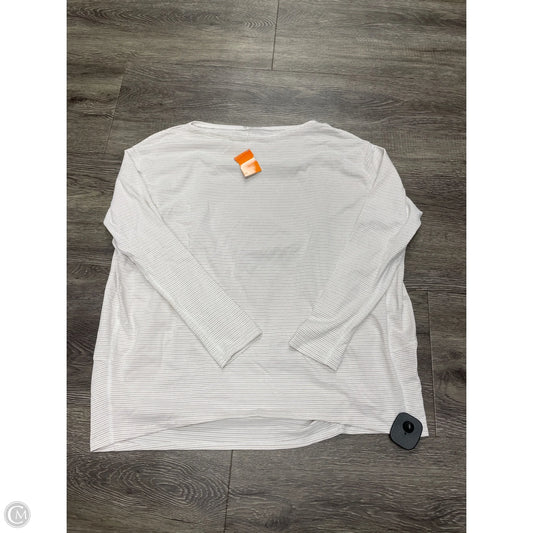 Athletic Top Long Sleeve Crewneck By Lululemon In Striped Pattern, Size: M