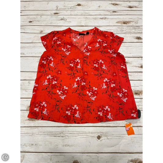 Top Sleeveless By Halogen In Red, Size: L