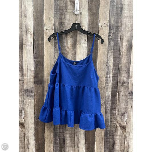 Top Sleeveless By Shein In Blue, Size: 1x