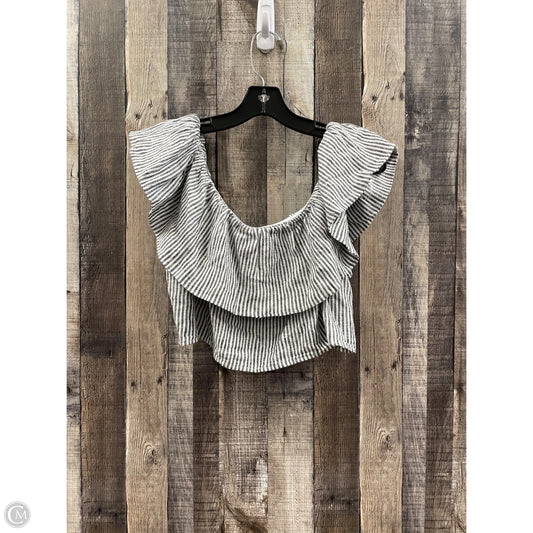 Top Short Sleeve By A New Day In Striped Pattern, Size: L