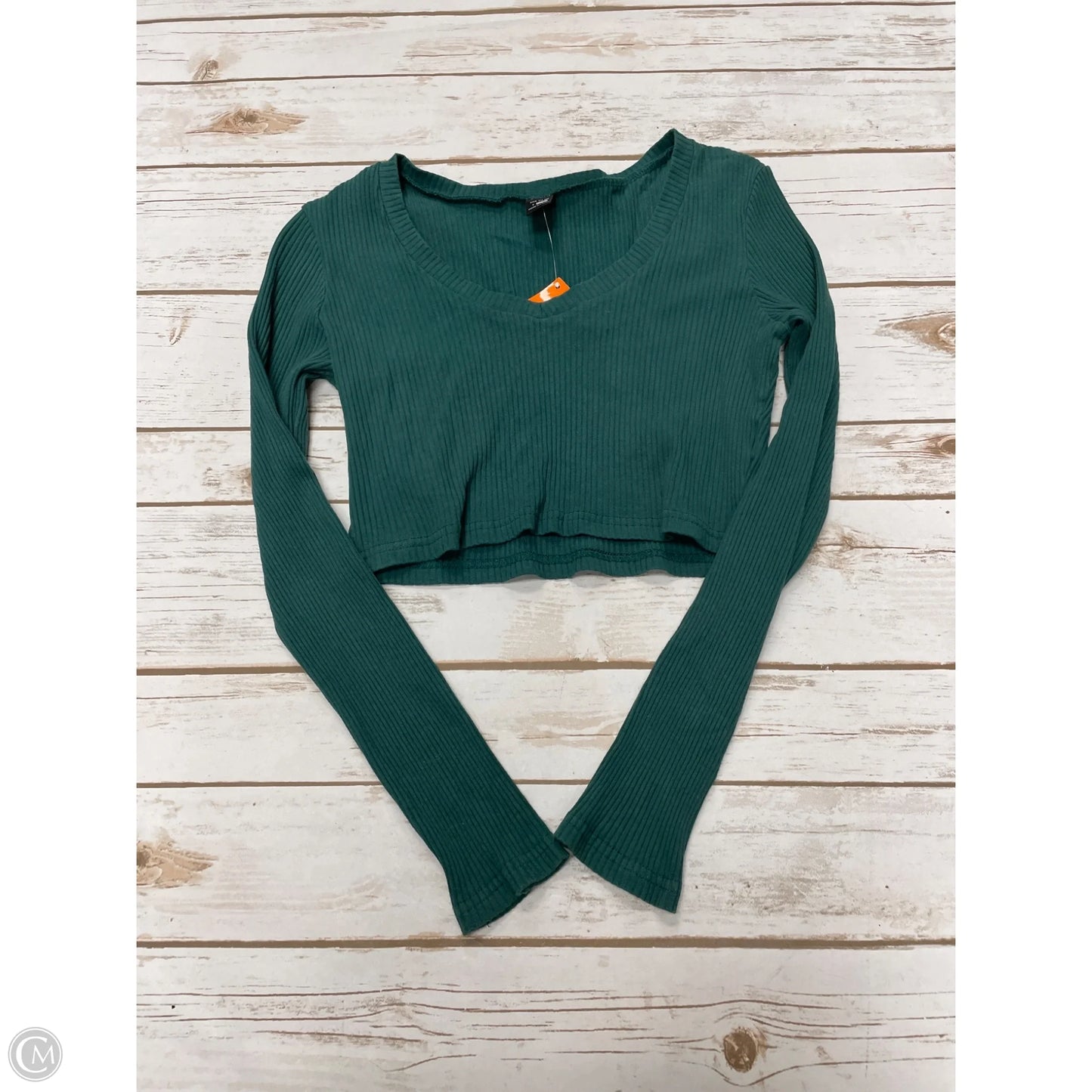 Top Long Sleeve By Shein In Green, Size: S