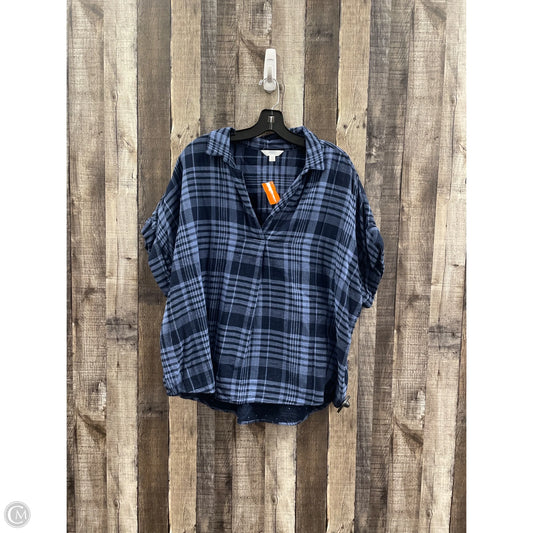 Top Short Sleeve By Time And Tru In Navy, Size: Xxl