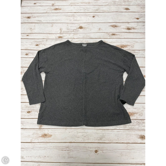 Top Long Sleeve By Ava & Viv In Grey, Size: 1x