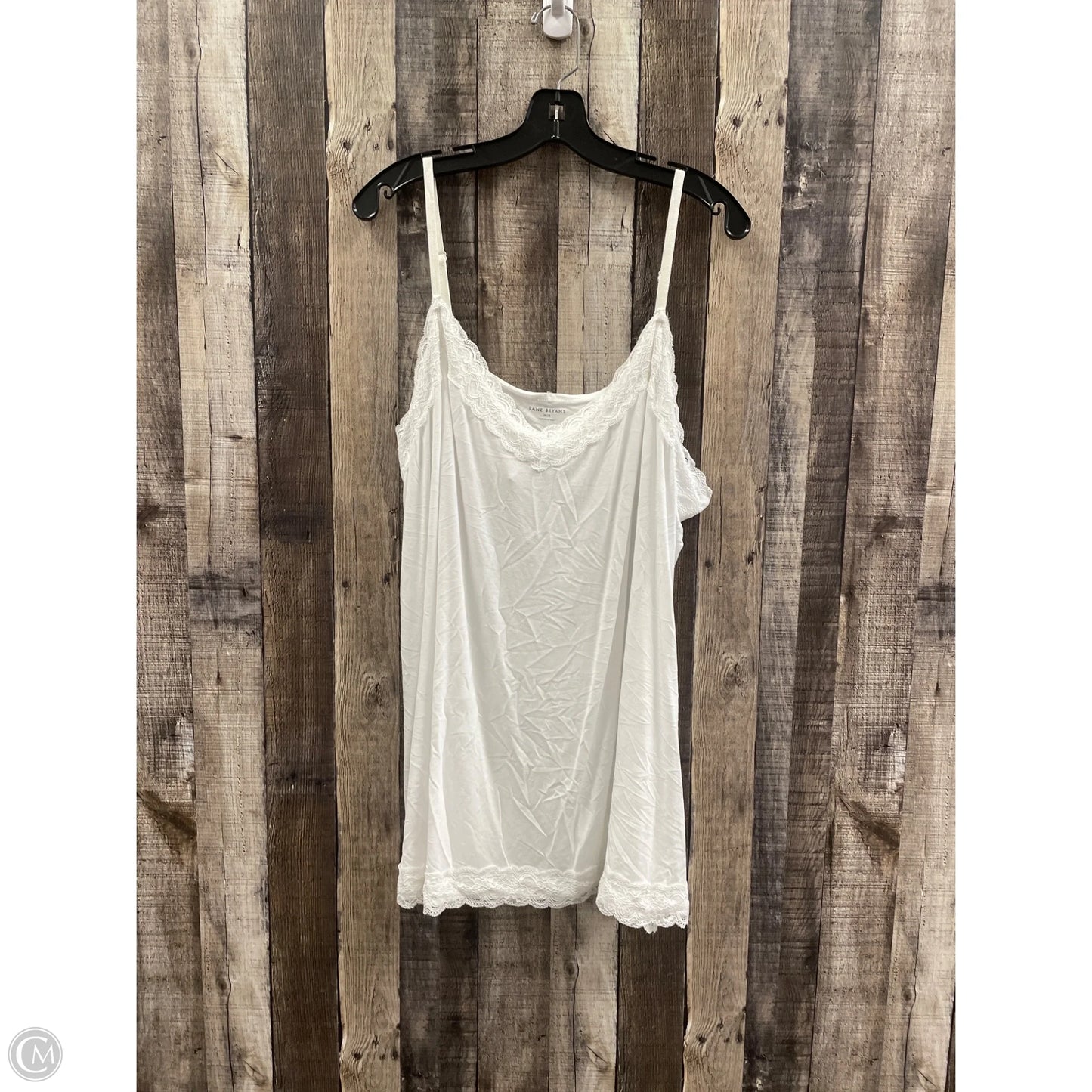 Top Sleeveless By Lane Bryant In White, Size: 4x