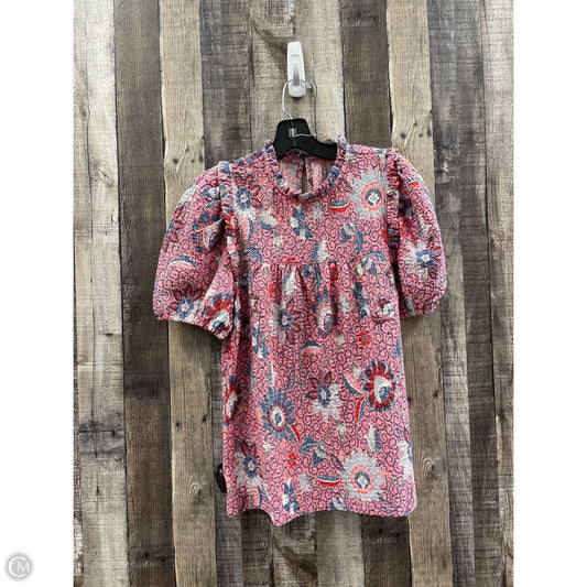 Top Short Sleeve By Loft In Floral Print, Size: Xs