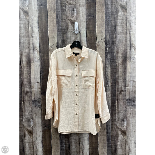 Top Long Sleeve By Banana Republic In Cream, Size: Xs