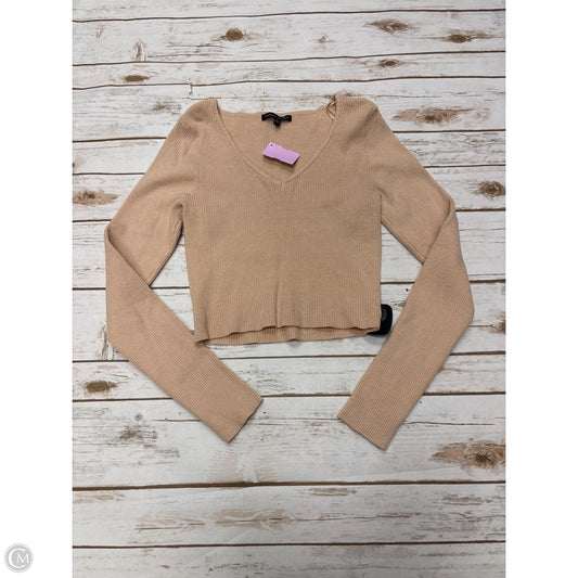 Top Long Sleeve By Clothes Mentor In Tan, Size: M