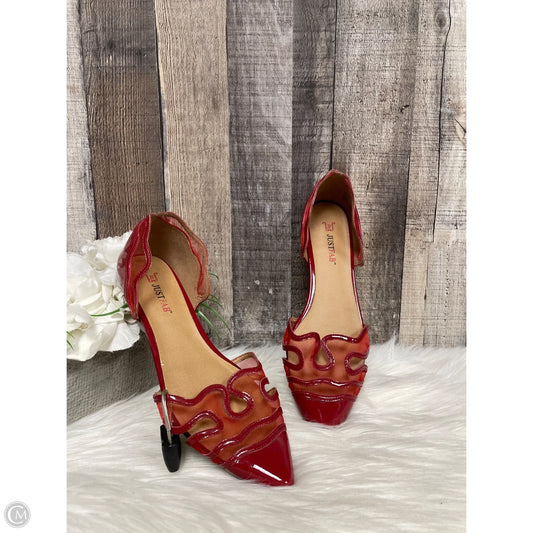 Shoes Flats By Just Fab In Red, Size: 7.5