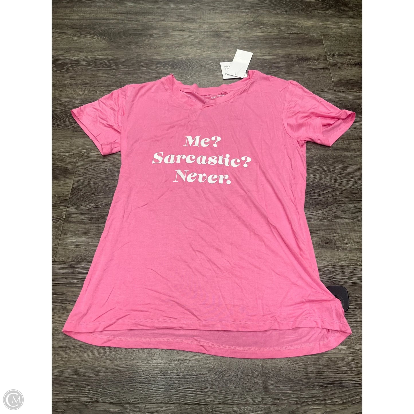 Top Short Sleeve Basic By Mary Square In Pink, Size: S