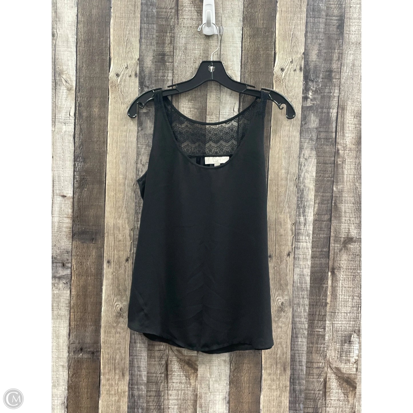 Top Sleeveless By Loft In Black, Size: S
