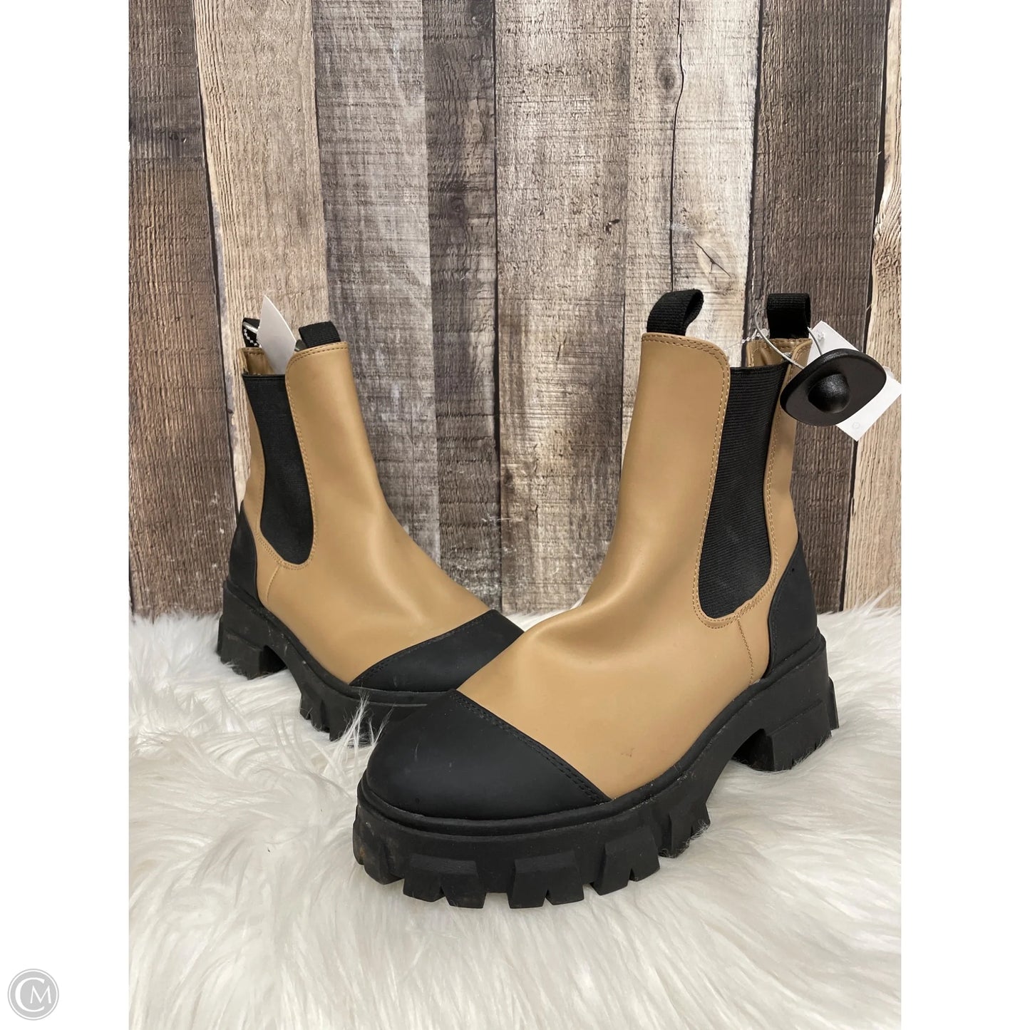 Boots Ankle Heels By A New Day In Black & Brown, Size: 7.5