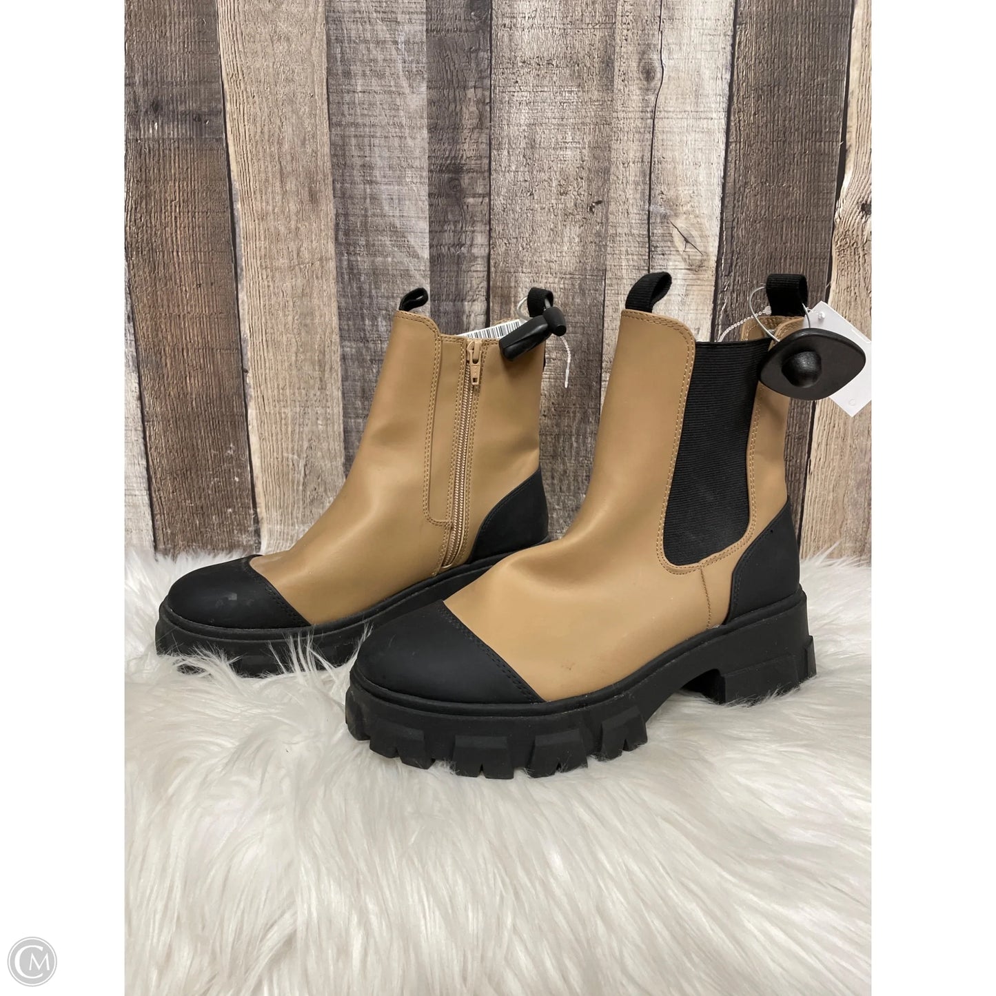 Boots Ankle Heels By A New Day In Black & Brown, Size: 7.5