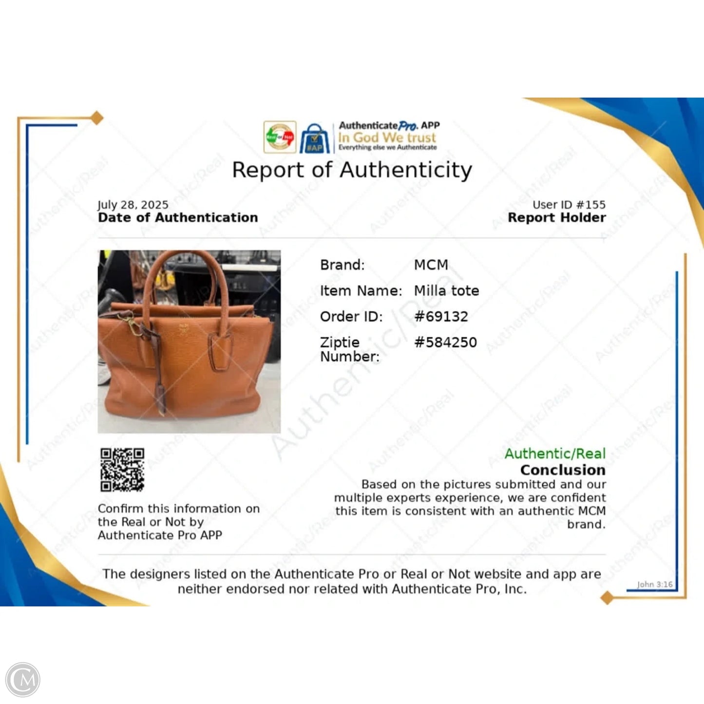 Handbag Luxury Designer By Mcm, Size: Medium