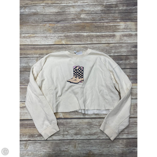 Sweatshirt Crewneck By Cme In Cream, Size: L