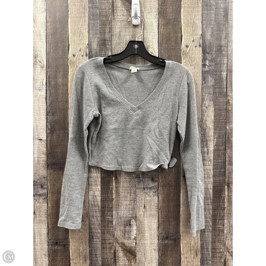 Top Long Sleeve Basic By Bozzolo In Grey, Size: S