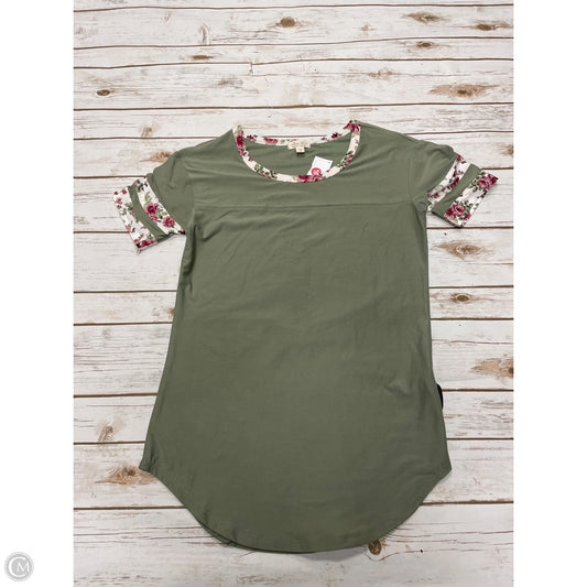 Top Short Sleeve By Ultra Flirt In Green, Size: S
