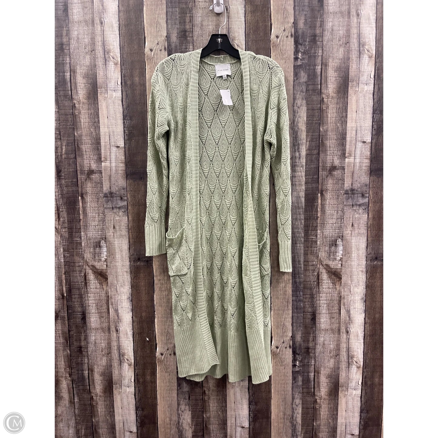Sweater Cardigan By Pink Rose In Green, Size: Xs