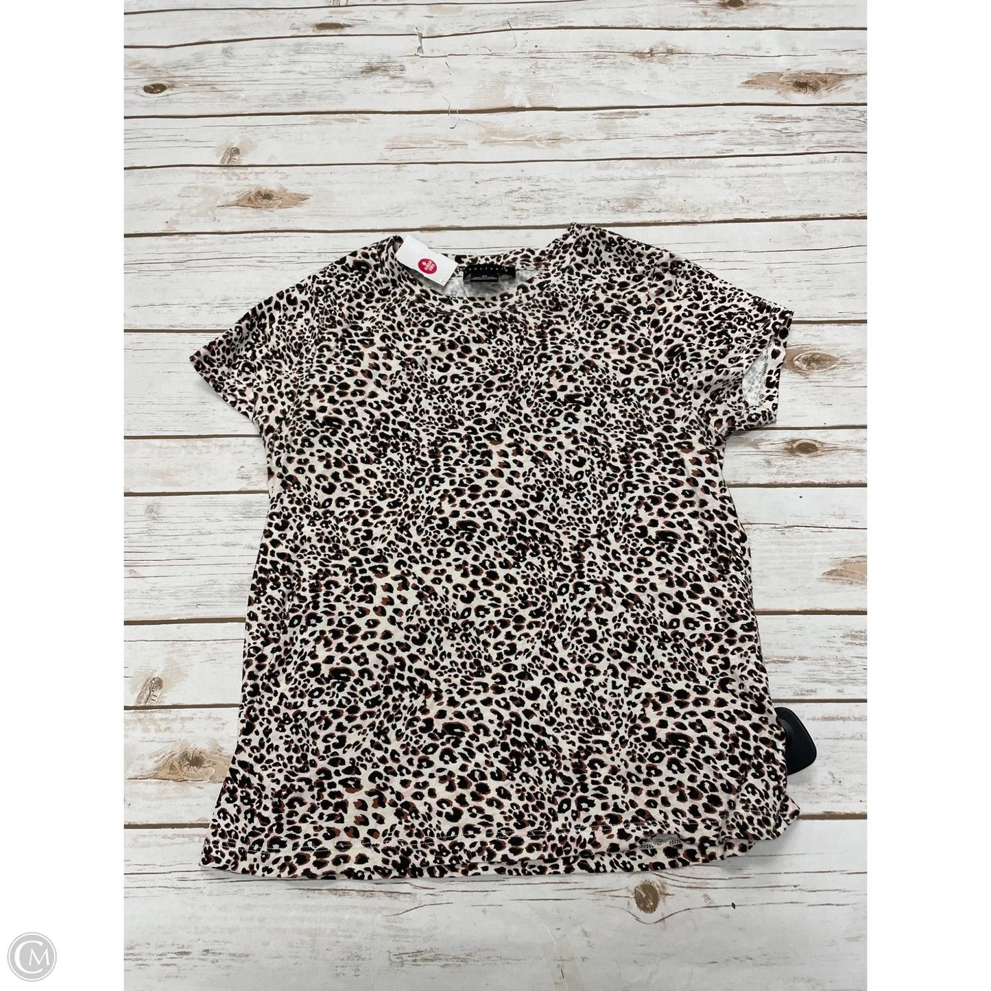 Top Short Sleeve Basic By Sanctuary In Animal Print, Size: Xs
