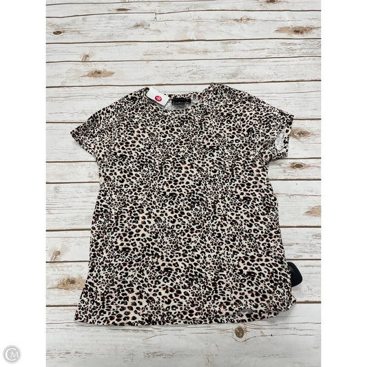 Top Short Sleeve Basic By Sanctuary In Animal Print, Size: Xs