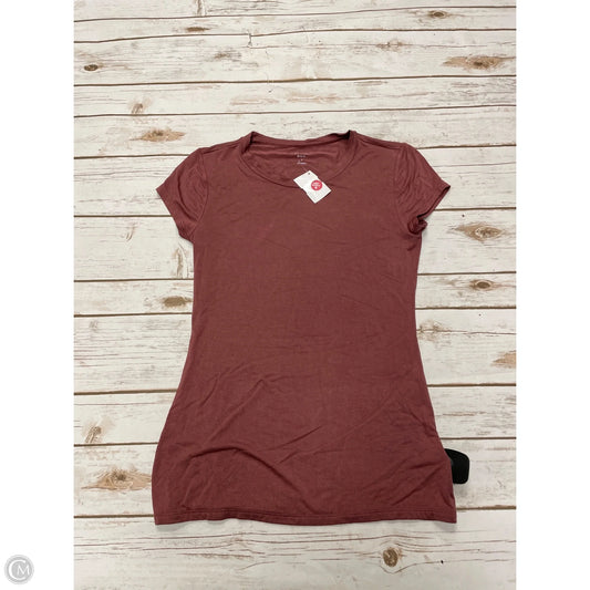Top Short Sleeve By Exposure In Mauve, Size: S