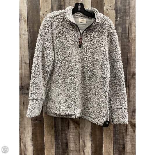 Jacket Fleece By Weatherproof In Grey, Size: M