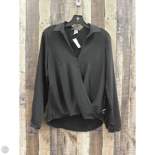 Top Long Sleeve By H&m In Black, Size: 4