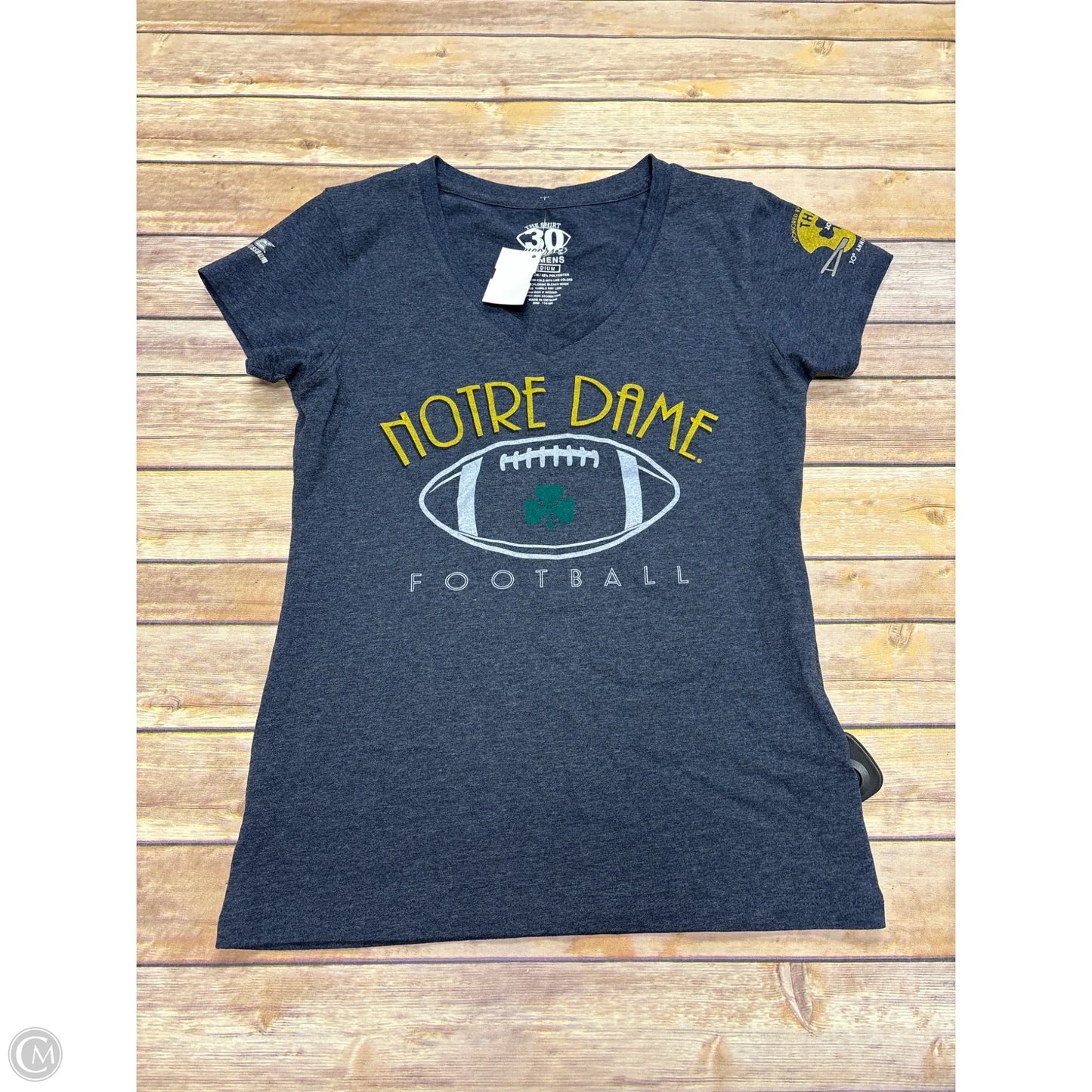 Top Short Sleeve By Cmf In Navy, Size: M