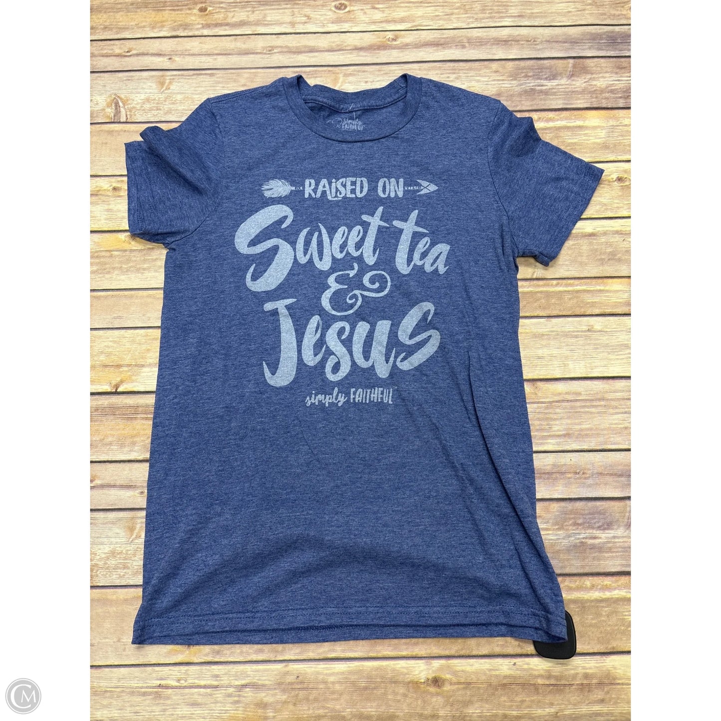 Top Short Sleeve Basic By Cme In Blue, Size: S