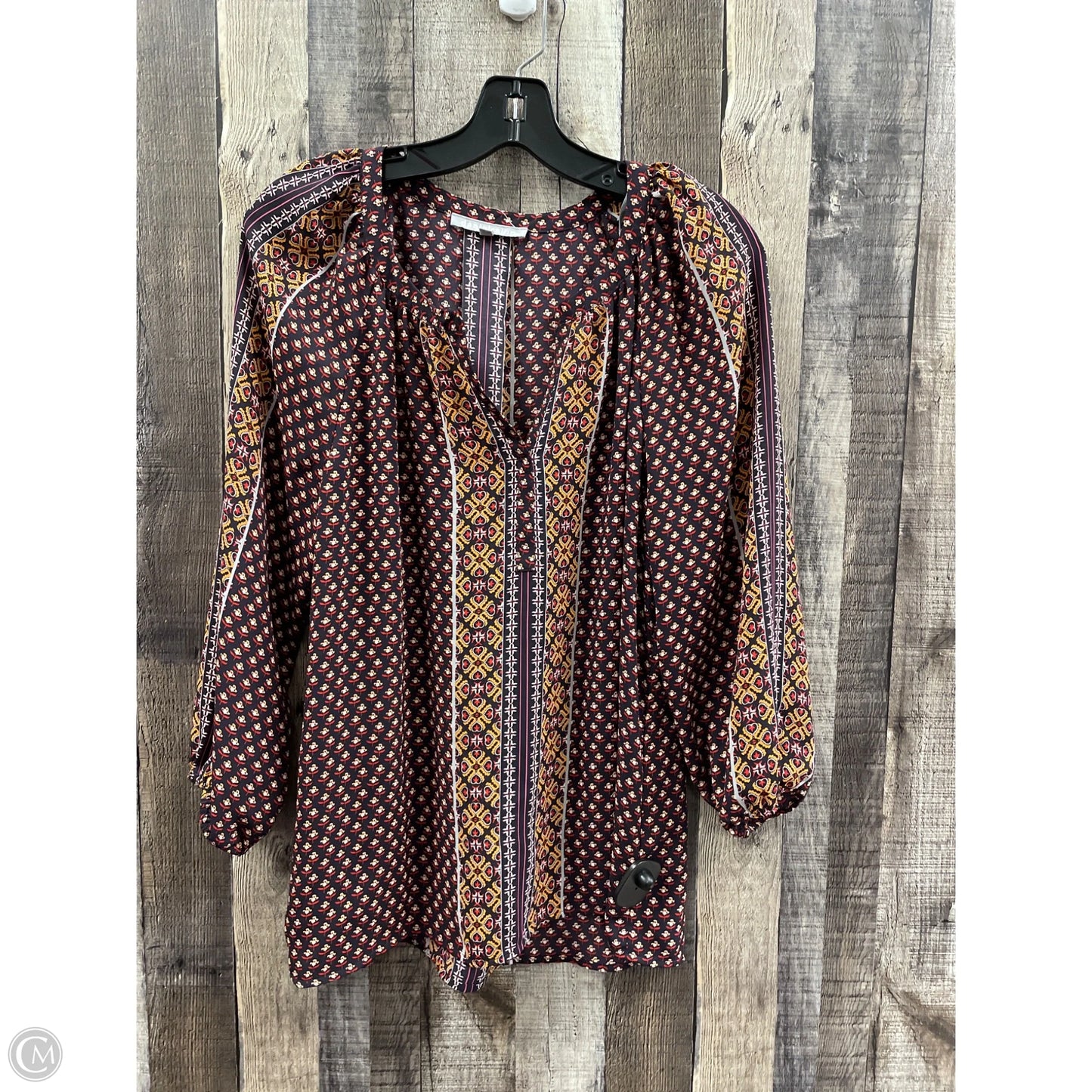 Top 3/4 Sleeve By Daniel Rainn In Multi-colored, Size: M