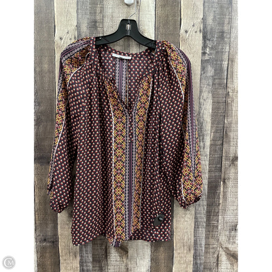Top 3/4 Sleeve By Daniel Rainn In Multi-colored, Size: M