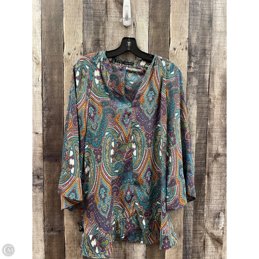 Tunic 3/4 Sleeve By Zara In Multi-colored, Size: S
