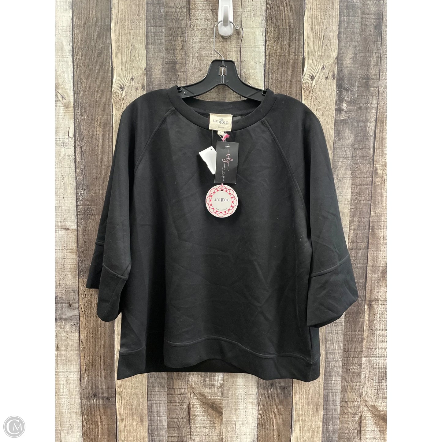Top 3/4 Sleeve By Umgee In Black, Size: L