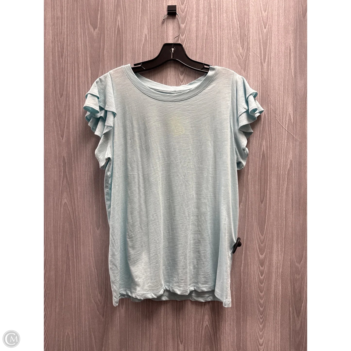 Top Short Sleeve By Loft In Blue, Size: L