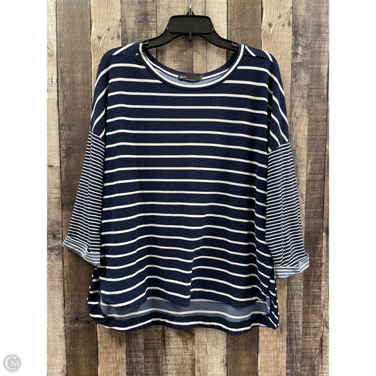 Top 3/4 Sleeve By Gibson In Striped Pattern, Size: M