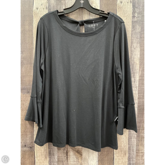 Top 3/4 Sleeve By Loft In Black, Size: L