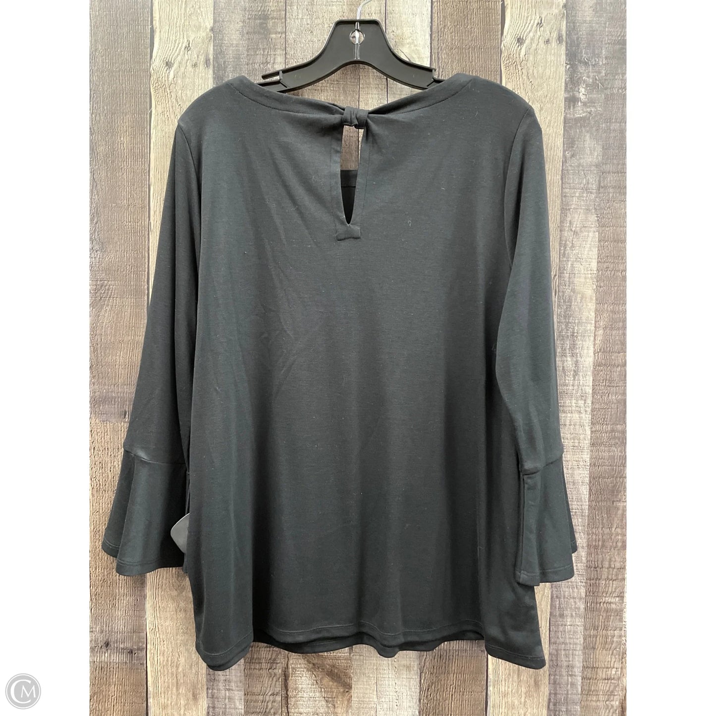 Top 3/4 Sleeve By Loft In Black, Size: L