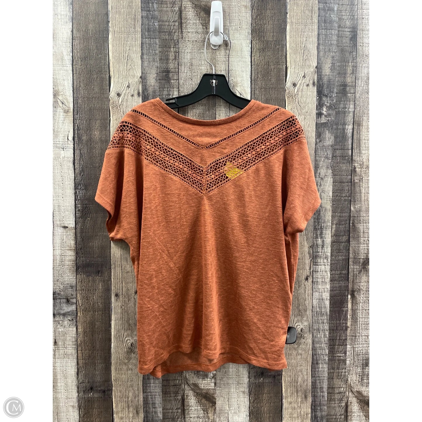 Top Short Sleeve By Cme In Orange, Size: S
