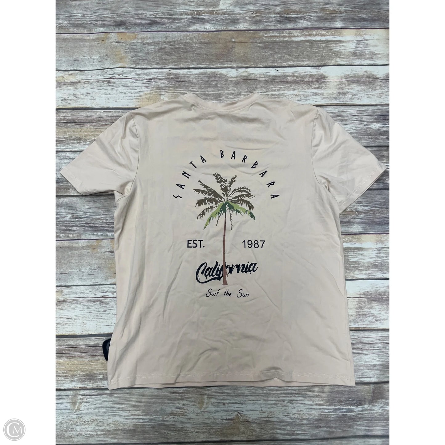 Top Short Sleeve Basic By Cmf In Cream, Size: L