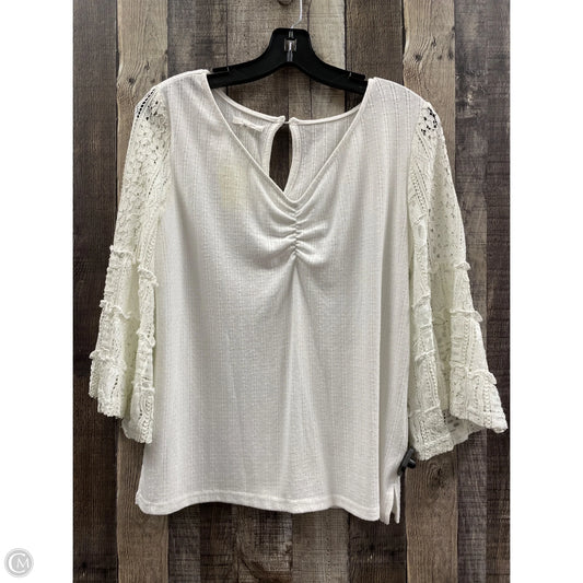 Top 3/4 Sleeve By Maurices In White, Size: M